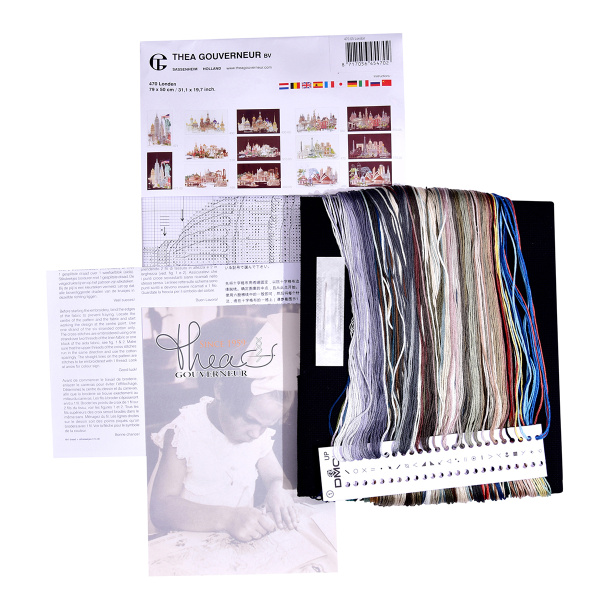 Набор для вышивания "Лондон", канва аида (черная) 18 ct. Арт 470.05                  