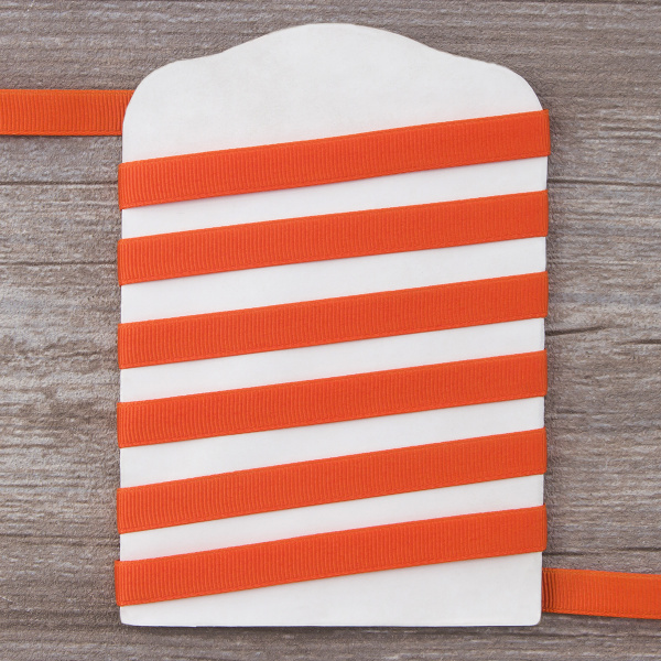 Лента репсовая SAFISA мини-рулон, 10 мм, 4 м, цвет 61, оранжевый. Арт P00350W-10мм-61         