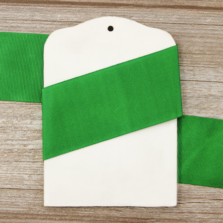 Лента репсовая SAFISA, 50 мм, 25 м, цвет 25 зеленый. Арт 350-50мм-25