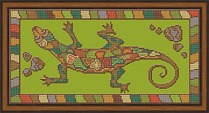 Набор для вышивания бисером «Ящерица». Арт А403