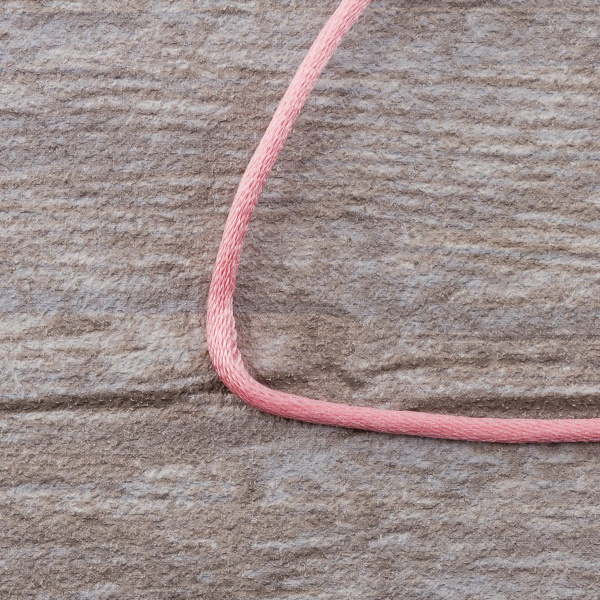 Шнур атласный SAFISA 2 мм, 25 м, цвет 06, розово-персиковый. Арт 462-06                  