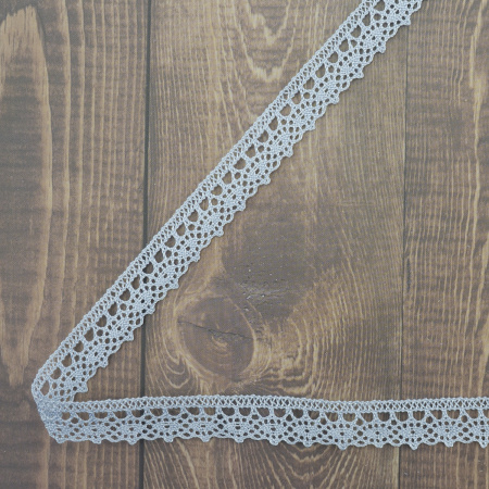 Кружево плетеное, 10 мм, цвет темно-синий, 100% хлопок, 5 м. Арт K-5001-267