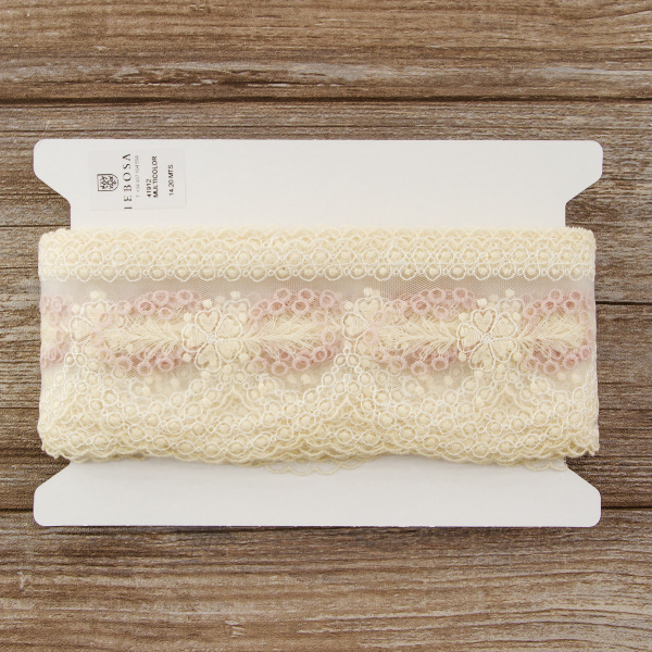 Кружево-вышивка на тюле, 55 мм. Арт 41912/03