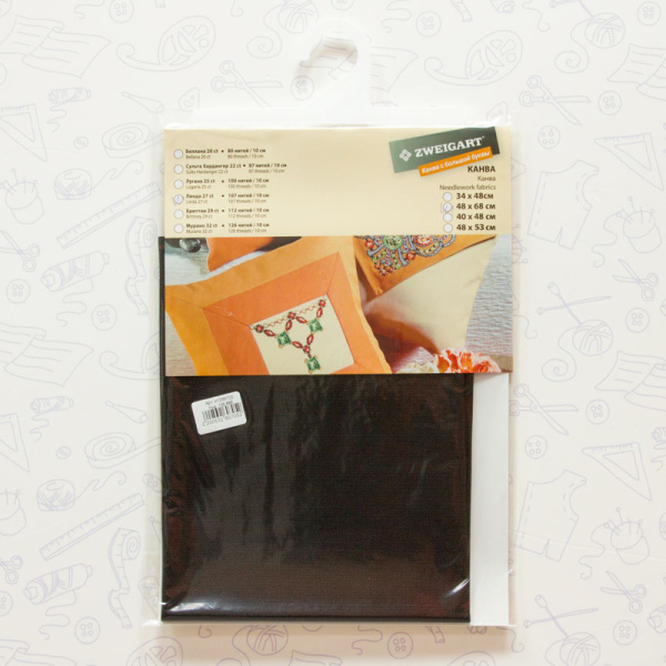 Канва в упаковке Linda Schulertuch 27 ct, 48 х 68 см, цвет №720. Арт н1235/720