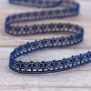 Мерсеризованное хлопковое кружево, 12 мм, цвет синий. Арт 3267/10                 