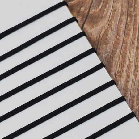 Резинка продежка, 2,6 мм, цвет черный. Арт 851113004P7001          