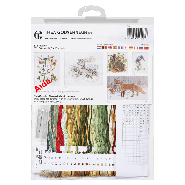 Набор для вышивания "Кухня", канва лён 28 ct. Арт 576