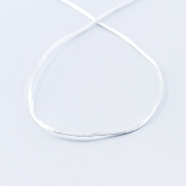 Шнур атласный SAFISA 1,5 мм, 25 м, цвет 02, белый. Арт 470-02                  