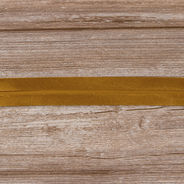 Косая бейка атласная 30 мм, 25 м, цвет 64, молочный шоколад. Арт 6260-30мм-64            