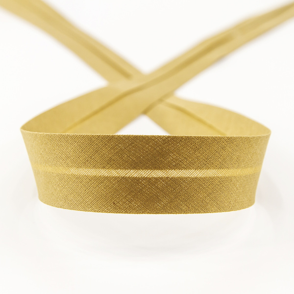 Косая бейка хлопок/полиэстер 20 мм, 25 м, цвет 107, мокрый песок. Арт 6120-20мм-107           