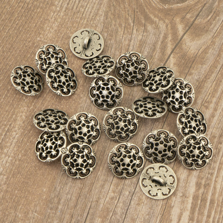 Пуговица DISBOTON, размер 24  цвет  C/ARGENT ANT.ART.AA0584. Арт 3247624AA-AN80D