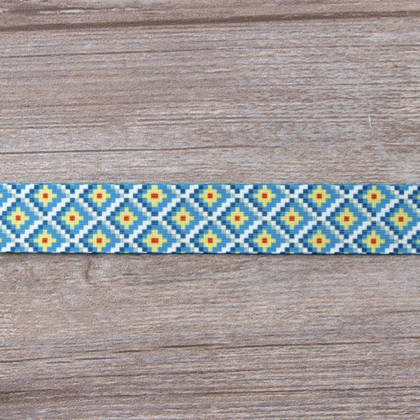 Резинка декоративная, 30 мм, цвет морской волны, 10 м. Арт 35131-30мм-01