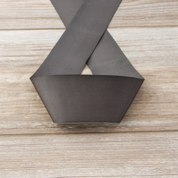 Лента репсовая SAFISA, 50 мм, 25 м, цвет 68 серый темный. Арт 350-50мм-68