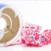 Лента репсовая SAFISA с рисунком, 39 мм, 15 м, цвет 03, розовый. Арт 25311-39мм-03