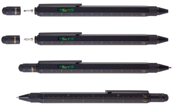 Ручка шариковая TROIKA многофункциональная "CONSTRUCTION". Арт PIP20/BG