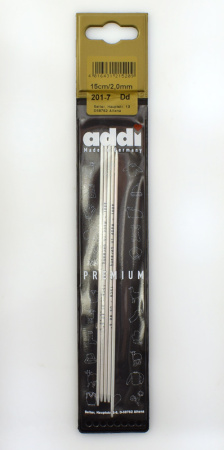 Спицы, чулочные, алюминий, addiSock №2, 15 см. Арт 201-7/2-15