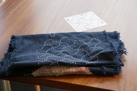 Шаблон для вышивки сашико "яблочный огрызок". Арт ERS.005