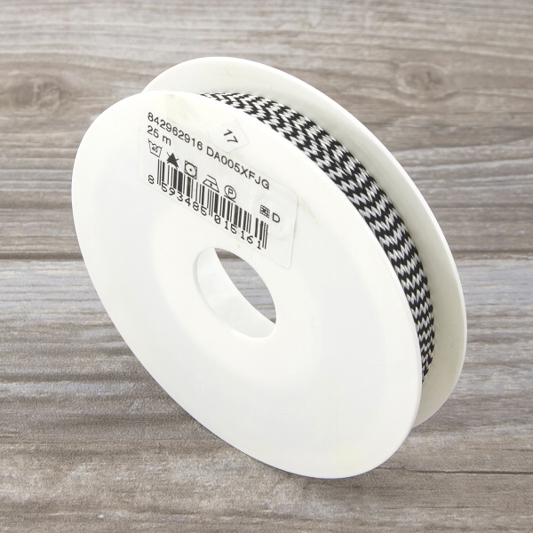 Шнуры PEGA плетеный, цвет черно-белый, 4,5 мм. Арт 842962916DA005